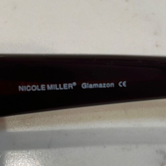 Nicole Miller black & brown zebra print, women’s eyeglass frames - Picture 4 of 6